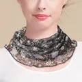 Silk mesh neck gaiter with colorful abstract bubble patterns for sun protection - Colorful Bubble Pattern (6197030046513)