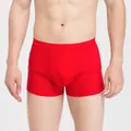 Bóxers de seda para hombre en rojo festivo con cintura elástica y ajuste transpirable - L / Rojo