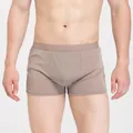Calzoncillos bóxer de seda para hombre en color marrón grisáceo con cintura elástica - L / Marrón