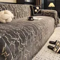 Deep grey and cream geometric arrow pattern sofa cover with elegant tassel edges - 180*130 / Gray