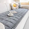Graues dickes Cord-Sofakissen mit rutschfester Textur für warmen Winterkomfort - 60cmx60cm / Hellgrau