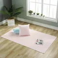 Pink plush rectangular rug for bedroom with anti-slip backing in Nordic home setting - 45x45cm / Chair Pad / Warm Pink