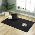Detailed view of luxury black plush rug on wood floor with minimalist home decor - 70cmx70cm / Dark Gray