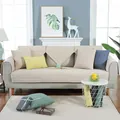 Detaillierte Nahaufnahme der gesteppten Rautenmuster auf weichen Sitzkissen - 50*50 / Zeit-Beige (Breiter Rand) / Beige