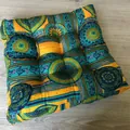 Detail of bohemian mandala pattern square cushion with 9-point tufted quilting design - 55*55CM (Square) / New Pattern-09