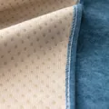 Waterproof navy blue corduroy sofa cover with anti-slip dotted backing and white stitching - Hemmed Style / Waist Pillow Cover 30x50cm / Dark Blue