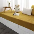 Thick ginger yellow lamb wool bay window mat with plush texture for home decor - 60x180 / Yellow