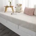 Thick anti-slip beige lamb wool bay window mat for minimalist balcony and tatami decor - 60x180 / Off-white