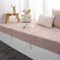 Plush lamb wool bay window mat in soft pink with anti-slip bottom for home decor - 60x180 / Pink