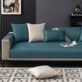 Funda de sofá impermeable de tela técnica azul oscuro con textura antideslizante - Grande / Verde Oscuro