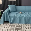 Modern waterproof blue sofa cover set with matching cushion covers for home protection - 210*130 / Light Blue