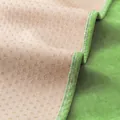 Detail of green soft plush surface and anti-slip silicone dots on pet sofa mat - Hemmed Style / Waist Pillow Cover 30x50cm / Green