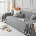 Graue wasserfeste Teddy-Fleece Sofaabdeckung, rutschfeste Sofadecke für das Wohnzimmer - 180*130 / Hellgrau