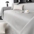Waterproof light grey faux leather sofa cover with textured lychee grain finish - 90cm X 90cm / Light Gray