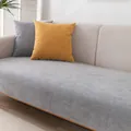 Funda de sofá impermeable gris de chenilla con cojines decorativos para mascotas - 110x210cm Estilo Rectangular / Gris