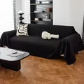 Copridivano impermeabile nero a nido d'ape con copertura totale e drappeggio - 180*150 / Nero