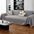 Copridivano grigio con trama a nido d'ape per tre posti in un ambiente moderno - 180*150 / Grigio chiaro