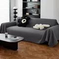 Copridivano grigio scuro con trama a nido d'ape impermeabile in un salotto in stile moderno - 180*150 / grigio scuro