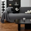 Copridivano impermeabile grigio scuro a nido d'ape con trama spessa in stile minimalista - 180x150cm / grigio scuro