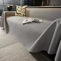 Minimalist light gray waffle knit sofa cover with waterproof texture and elegant drape - 190*130 / Light Gray