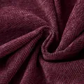 Herringbone chenille sofa cover in deep purple-red with textured corduroy finish - Glamour Purple