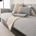 Sommer Kühlsofa-Matte mit Rautenstruktur in neutralem Grau und Beigetönen - Sofakissen / 90x260cm / Starry Grau