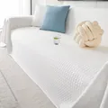 Weiße gesteppte Eisseide-Sofaabdeckung mit Wellenstruktur für kühlen Sommerkomfort - 45*45mm / Dekokissenbezug / Sternenweiß