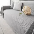 Copridivano grigio in seta ghiacciata con trama a nido d'ape per l'estate fresca - 180*130 / Grigio Starry