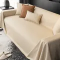 Waterproof cream faux leather sofa cover protector for three-seater couches - Lumbar Pillowcase / Khaki / 30*50cm