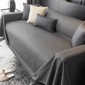 Waterproof dark grey sheepskin texture sofa cover with non-slip backing for pets - Lumbar Pillowcase / Dark Gray / 30*50cm