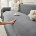 Thickened dark grey corduroy sofa cover with waterproof fabric for anti-cat scratch protection - 180*130 / Dark Gray