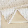 Creamy white plush sofa cover with 3D grid texture and non-slip backing design - Upgraded Anti-slip Turtle Back Velvet / 180x90 / Beige