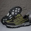 Waterproof military green men's hiking shoes with non-slip thick rubber soles for outdoors - 36 / Army Green