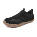 Zapatillas barefoot negras para hombre con suela de goma marrón y malla transpirable - 36 / Negro