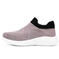 Paarse slip-on herensneaker met gebreide textuur en warme lamswollen kraagrand - EU 35 / Paars