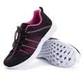Breathable mesh outdoor water shoes in black and pink with anti-slip sole for summer - EU 36 / Black Pink