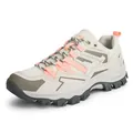 Women's hiking shoe in beige and pink with breathable mesh and anti-slip rubber sole - EU 36 / Pink