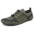 Close-up of army green amphibious water shoe with breathable mesh and quick-lace system - 36 / Army Green