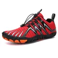 Rode multifunctionele blotevoetsschoenen met snelsluiting en antislip rubberen zolen - 35 / Rood