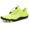 Neon green quick-dry water shoes with breathable mesh and anti-slip rubber sole - 35 / Fluorescent Green