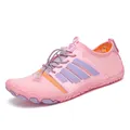 Pink breathable water shoes with quick-lace system and non-slip purple rubber sole - EU 35 / Pink