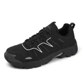 Zwarte wandelschoenen voor dames en heren met mesh en duurzame sportzool - EU 36 / Zwart