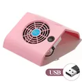 Professioneller pinker Mini Nagelstaubsauger mit USB-Anschluss für den Nageltisch - 858-2-USB-Rosa / Rosa