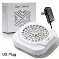 Weißer leistungsstarker Nagelstaubabsauger mit US-Steckeradapter und Verpackung - SY-002-US-Stecker-Silber / Weiß & Silber