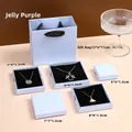 Jelly purple jewelry gift box set with ribbon handle bag and diverse square boxes - Jelly Purple