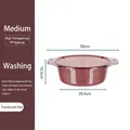 Lavabo rojo transparente con asas, tamaño 30x10,5 cm, incluye gancho de pared - Mediano - Para lavar la cara / Rojo Translúcido