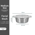 Lavabo gris transparente con asas de tamaño mediano para uso doméstico y lavandería - Mediano - Para lavar la cara / Gris Transparente