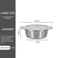 Transparent grey large washbasin with handles made of PP material 34x24x11.5cm - Large Translucent Grey