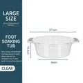 Transparent XL washbasin with handles for laundry and foot bath, 37.5cm size - Extra Large Transparent