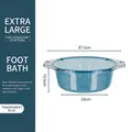 Extra large transparent blue washbasin with double handles for foot soaking and laundry - Extra Large Translucent Blue